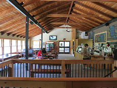 food area of the lodge