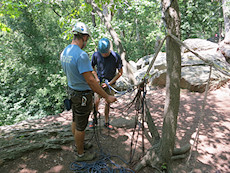 nice guiding rappel rig