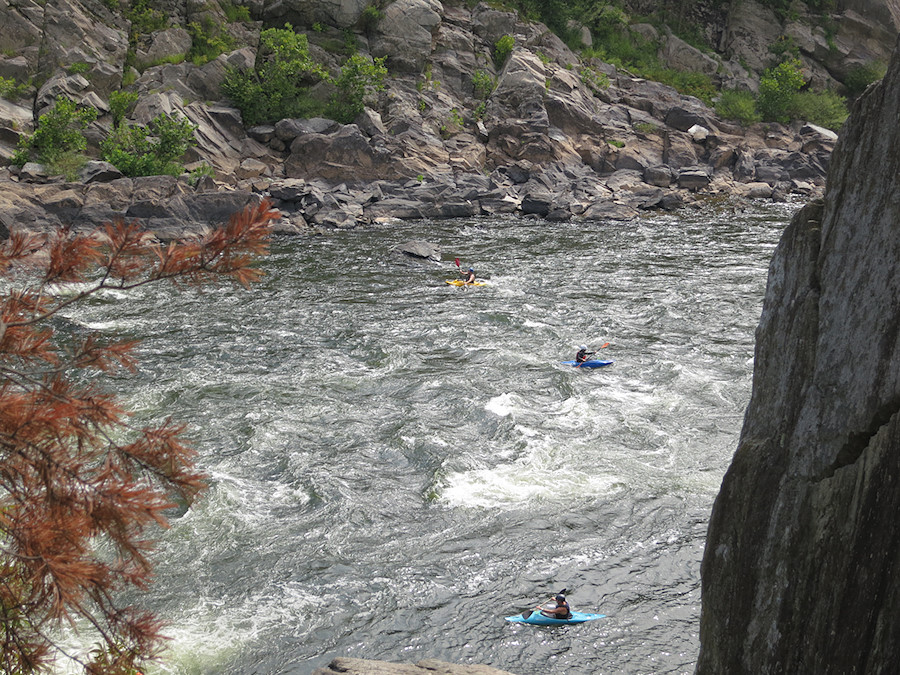 Great Falls kayakers