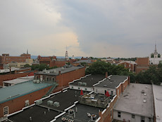 parking deck view from downtown Frederick