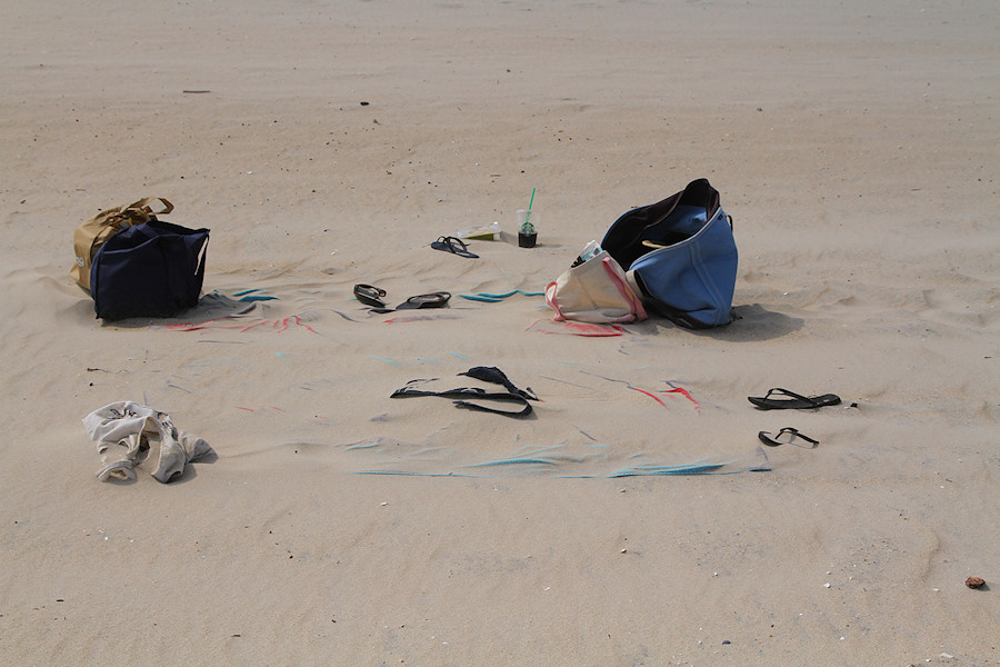 wind-blown sand takes over beach stuff quickly