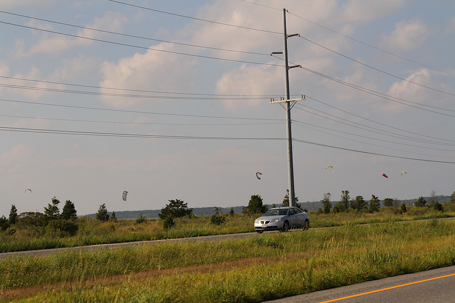 kites up at New Rd 