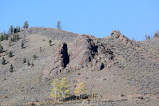 rock formation across the valley