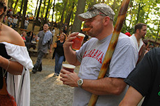 two beers and an onion ring