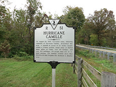 Nelson County, VA Hurricane Camille sign