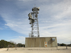 tower off of Co Rd 470 about 10 miles SE of Junction, TX, labeled as Segovia