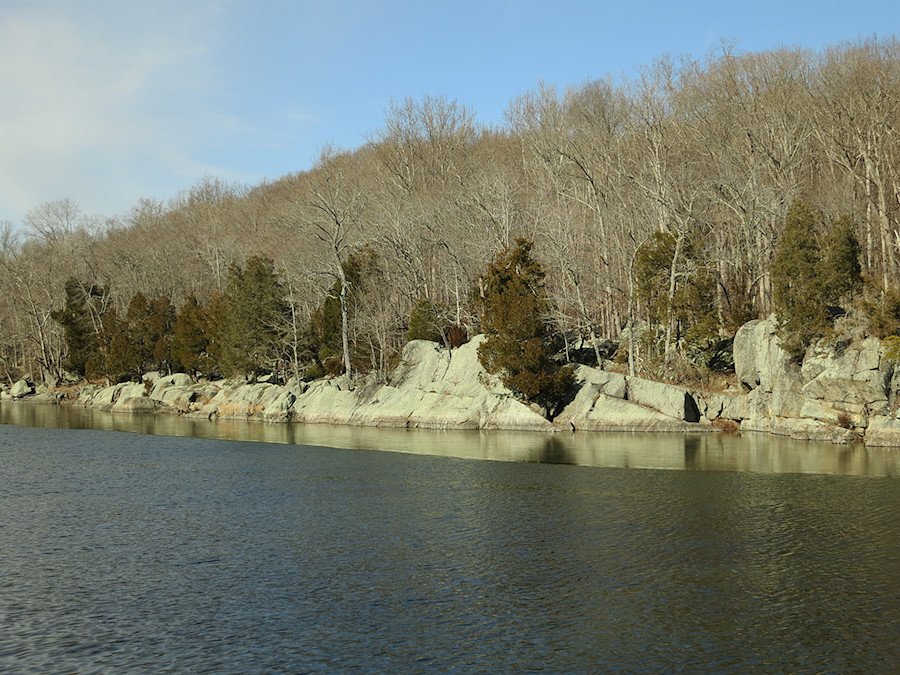 ice on the far side of the water, Billy Goat trail