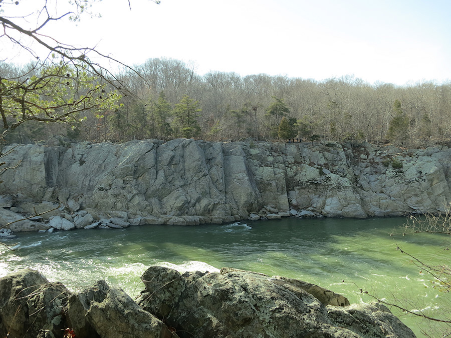 looking across the river at the VA side of Great Falls