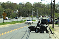 just a dude driving a tractor on the road