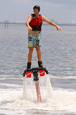 guy having a good time on the FlyBoard thing