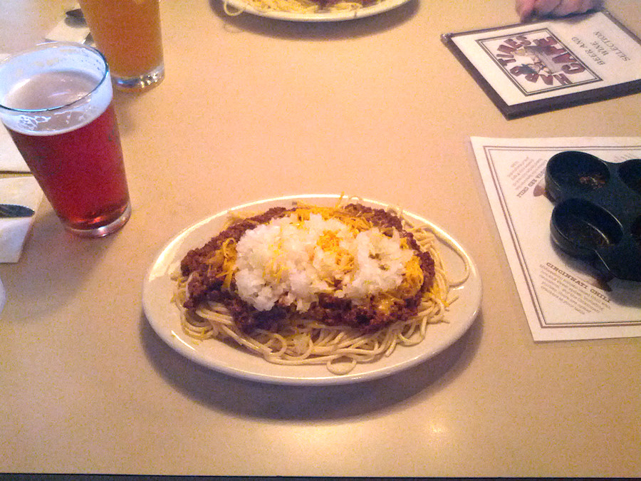 chili mac from Hard Times Cafe