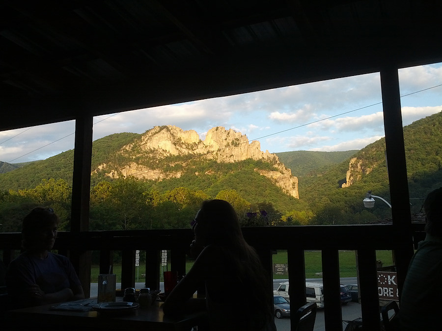 view from the Porch at dinner