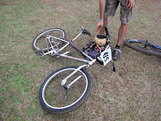 dude riding a BMX style bike