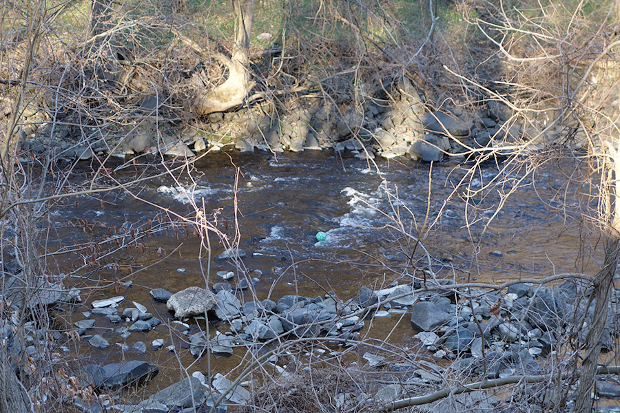 ball still stuck in same spot in the rapids, 3.5 hours later