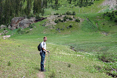 embarking on a dayhike up to Red-Buffalo Pass