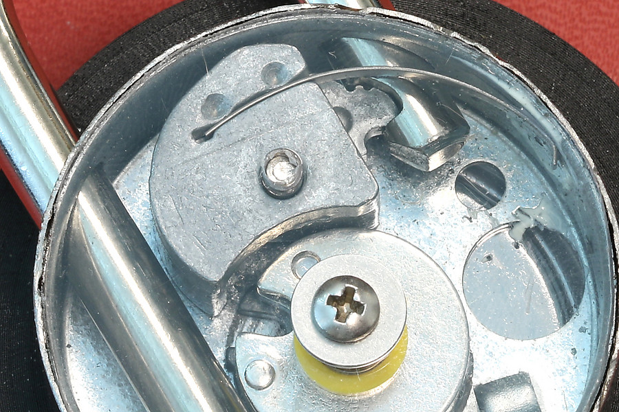 close-up of how the lock looks when the correct combination has been entered