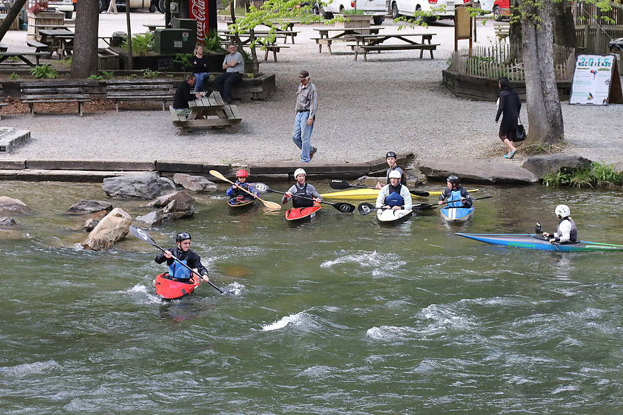 paddlers in front of the NOC