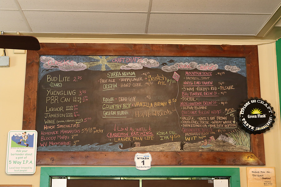 beer menu at Black Bear Burrito