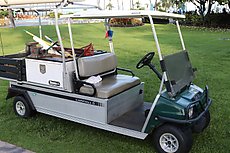 golf cart with a vise