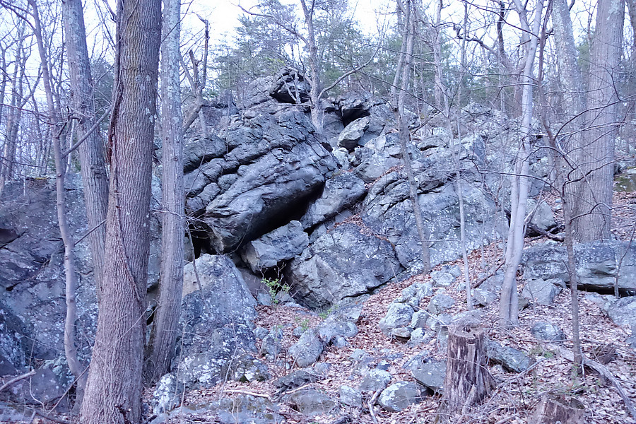 boulder field off of Buena Vista rd just west of Camp Ritchie Rd