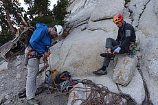 heading up the Matthes Crest