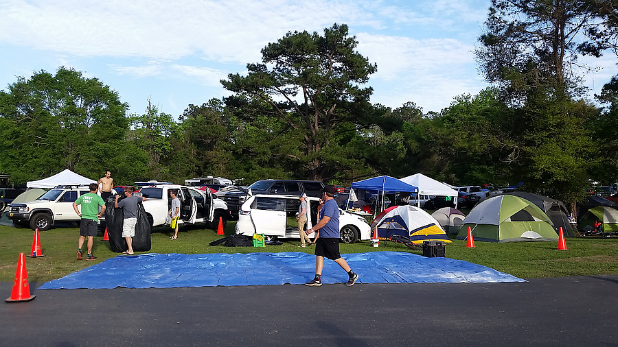 setup for the inflatable big screen