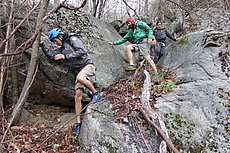 standard Old Rag - avoiding some poison ivy with this gulley