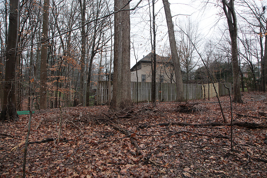 private driving range in to the woods