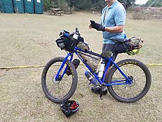 rode 60 miles on a singlespeed rigid with full camping gear and kept up a lively and entertaining conversation