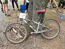 bike with backwards steering