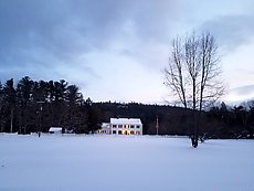 68 Hand Ave from the front yard