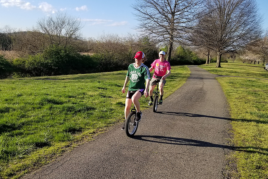 father/daughter unicycle time?