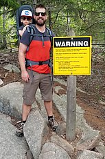 "small children and people with a fear of heights should not use this trail."