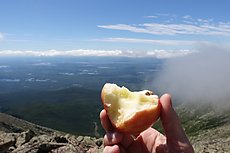 this is not a hike where I'm going to make my standard mistake of forgetting to eat a heavy snack like an apple until the end