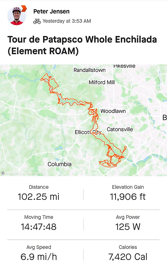 Element ROAM GPS track