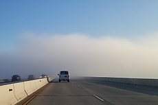 entering the fog crossing the Susquehanna