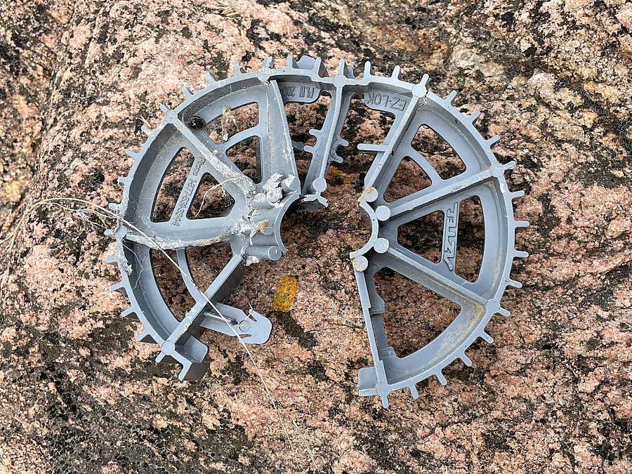 "The PLW Aztec E-Z Lok Wheel is a plastic bar support used to maintain the lateral position of rebar. It consists of a circular body, integrated lock, and spokes positioned around the diameter. The PLW is made in the USA."