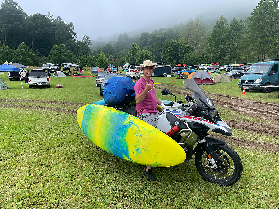 moving boats across the campground